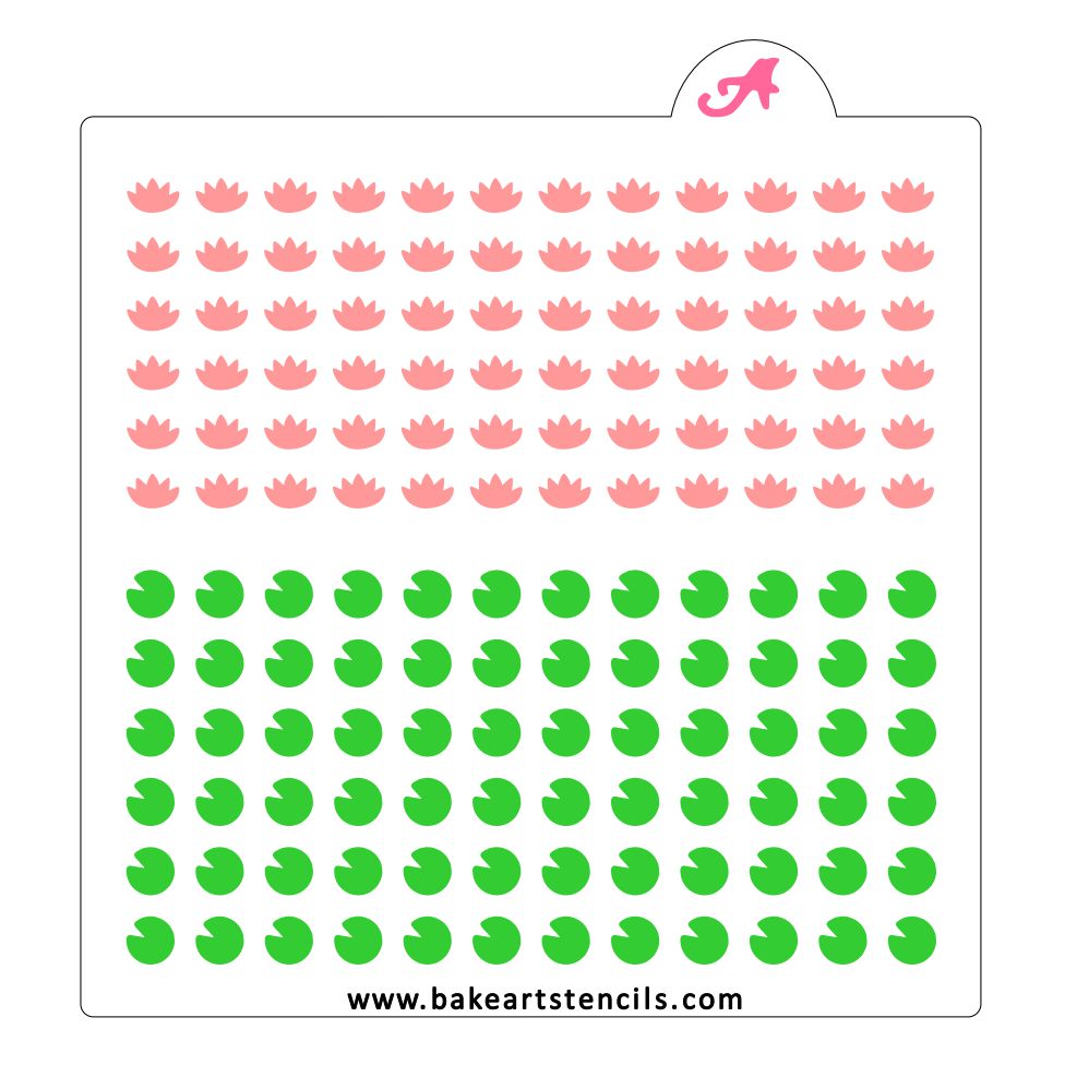 Lily Pad Sprinkles Stencil bakeartstencil