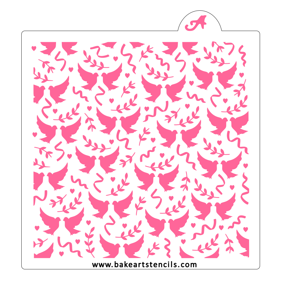 Love is in the Air Stencil bakeartstencil