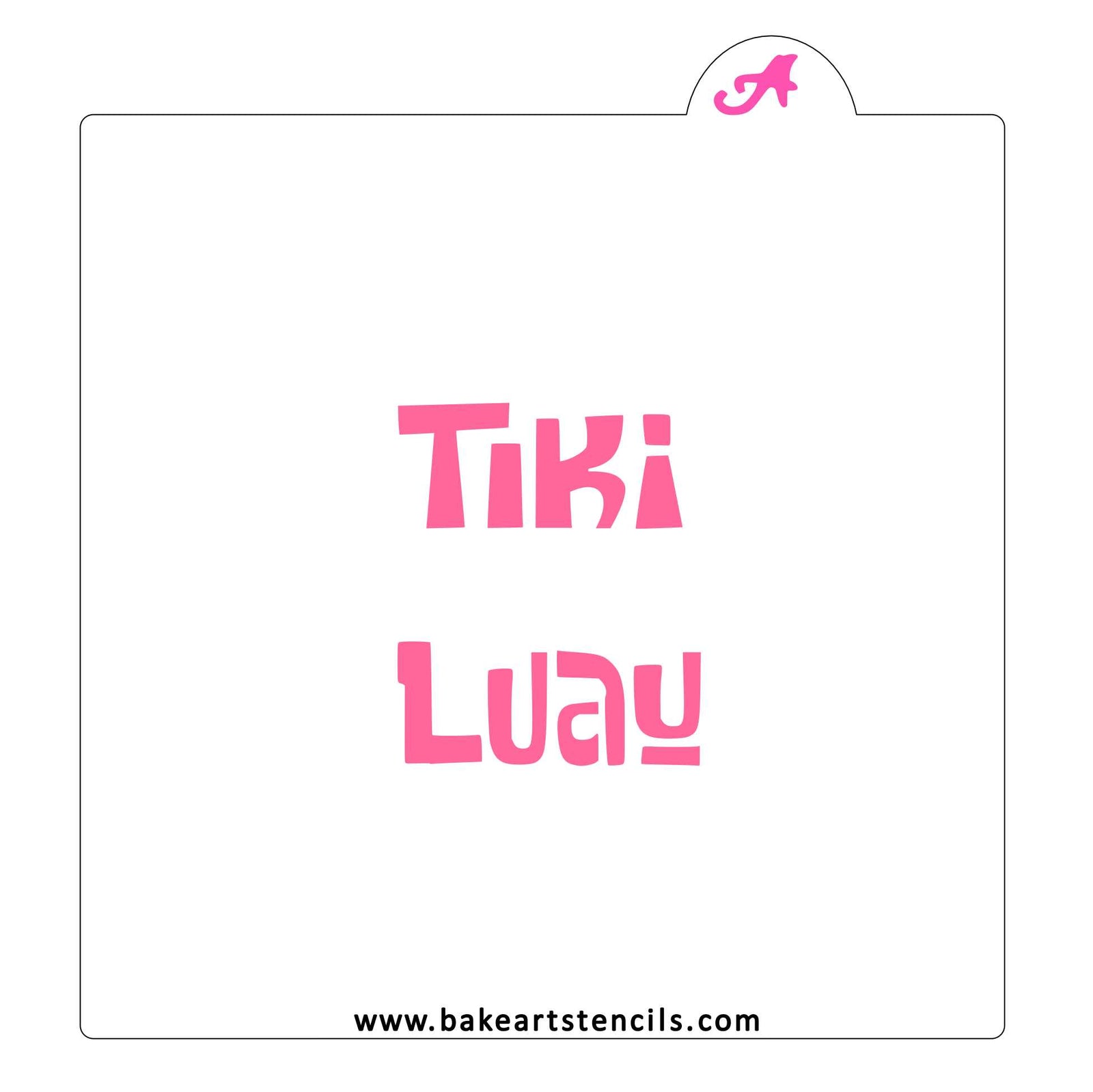 Luau and Tiki Cookie Stencil bakeartstencil