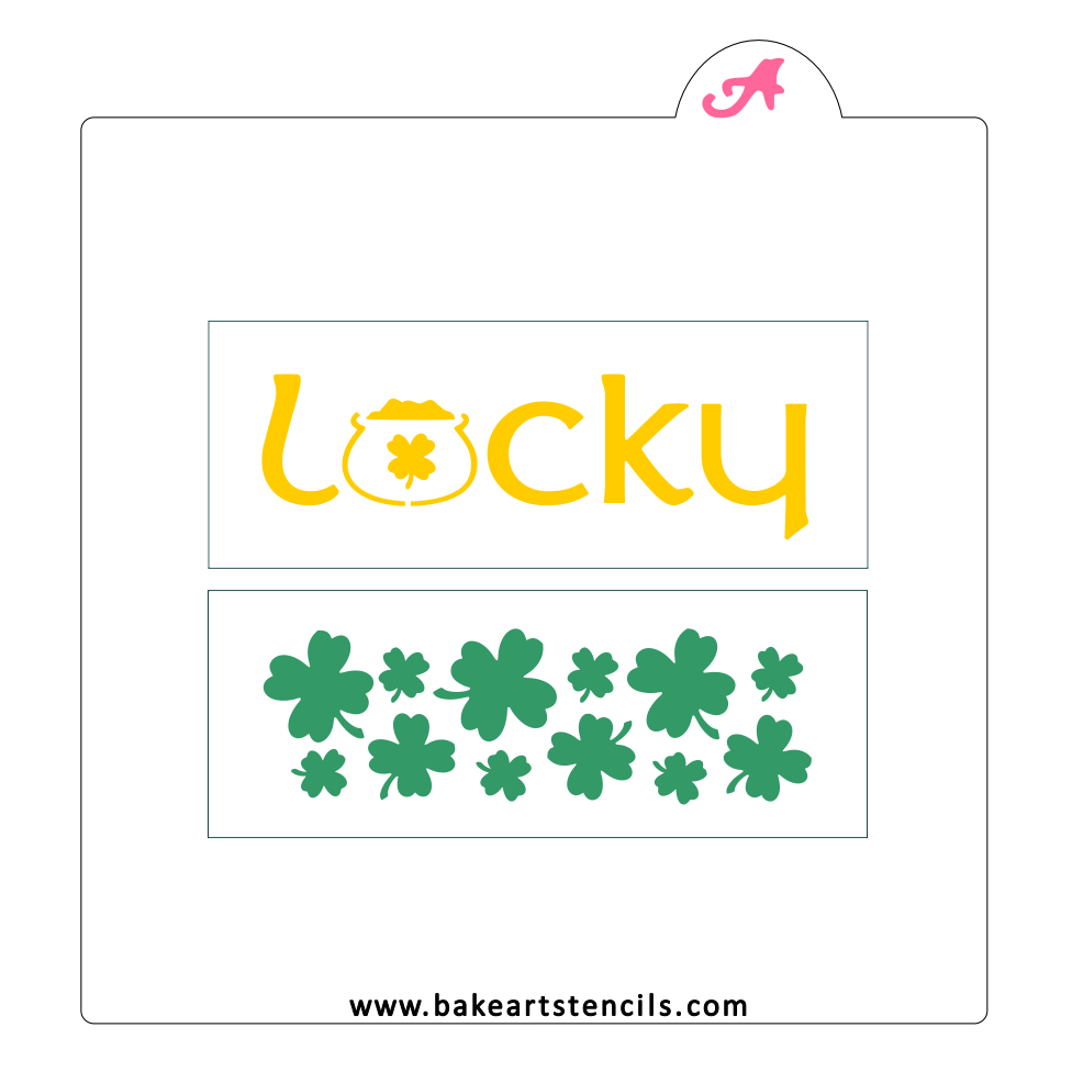 Lucky Stack Sticks Cookie Stencil Bakeartstencils
