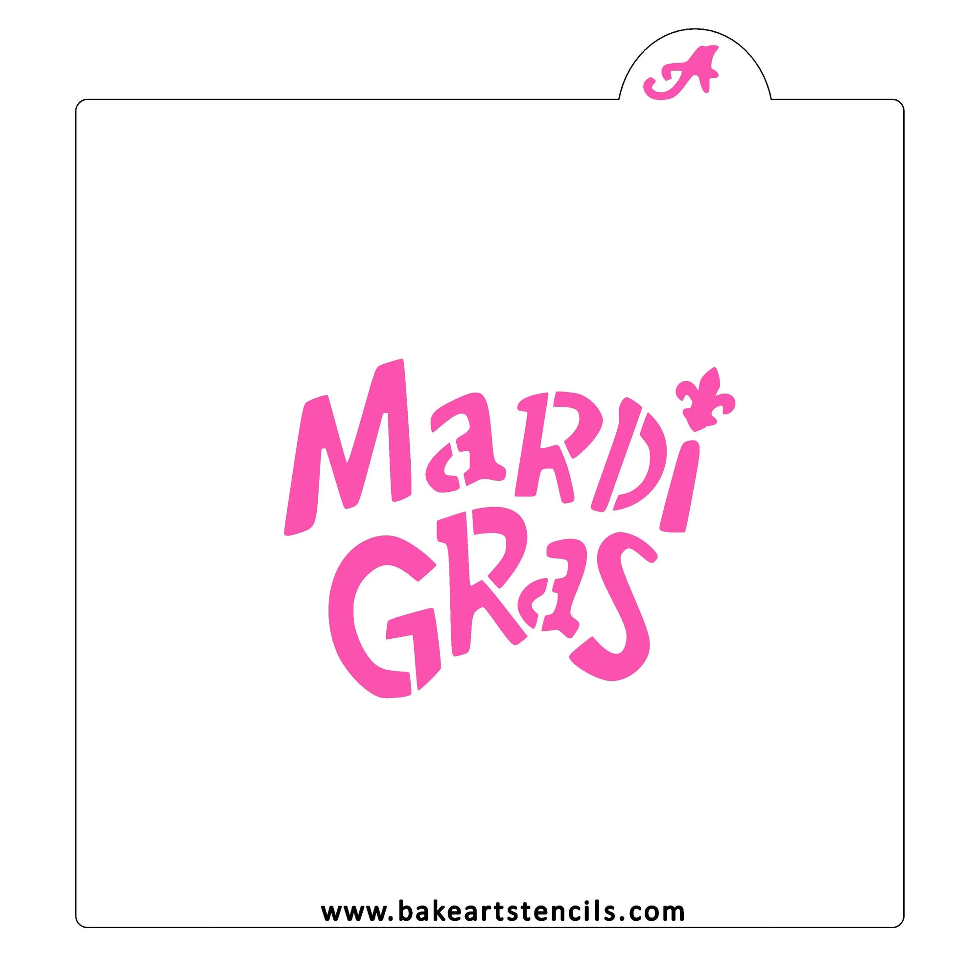 Mardi Gras Cookie Stencil & Cutter Set bakeartstencils