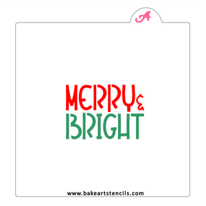 Merry & Bright Cookie Stencil bakeartstencil