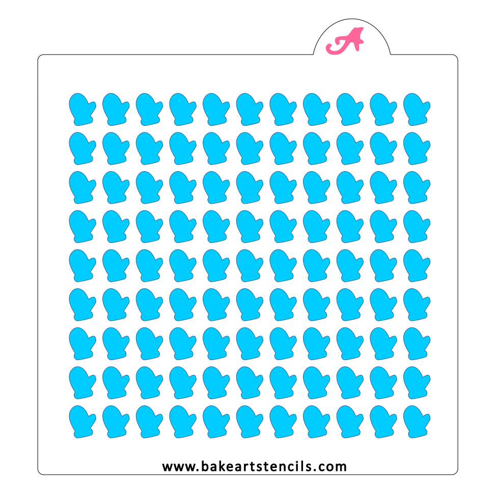 Mitten Sprinkles Stencil bakeartstencil