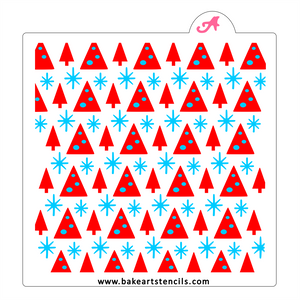 Modern Winter Pattern Stencil Set bakeartstencils