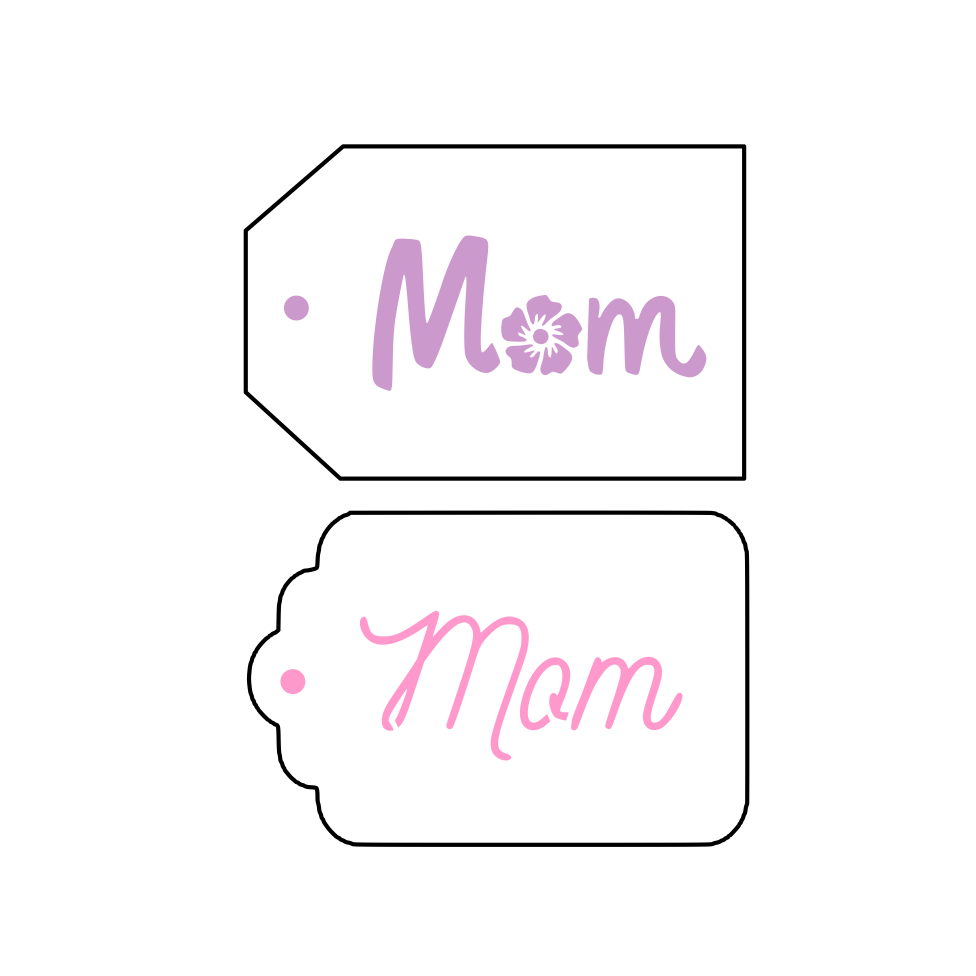 Mom Gift Tag Cutter/Stencil bakeartstencil