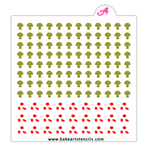 Mushroom Sprinkles Stencil bakeartstencil
