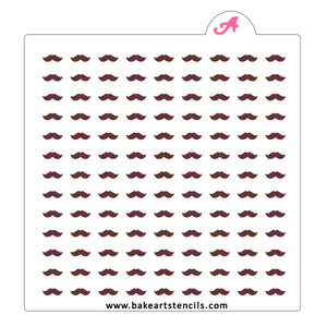 Mustache Sprinkles Stencil bakeartstencil