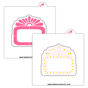 Name in Lights Cookie Cutter & Stencil: Marquee Sign bakeartstencil