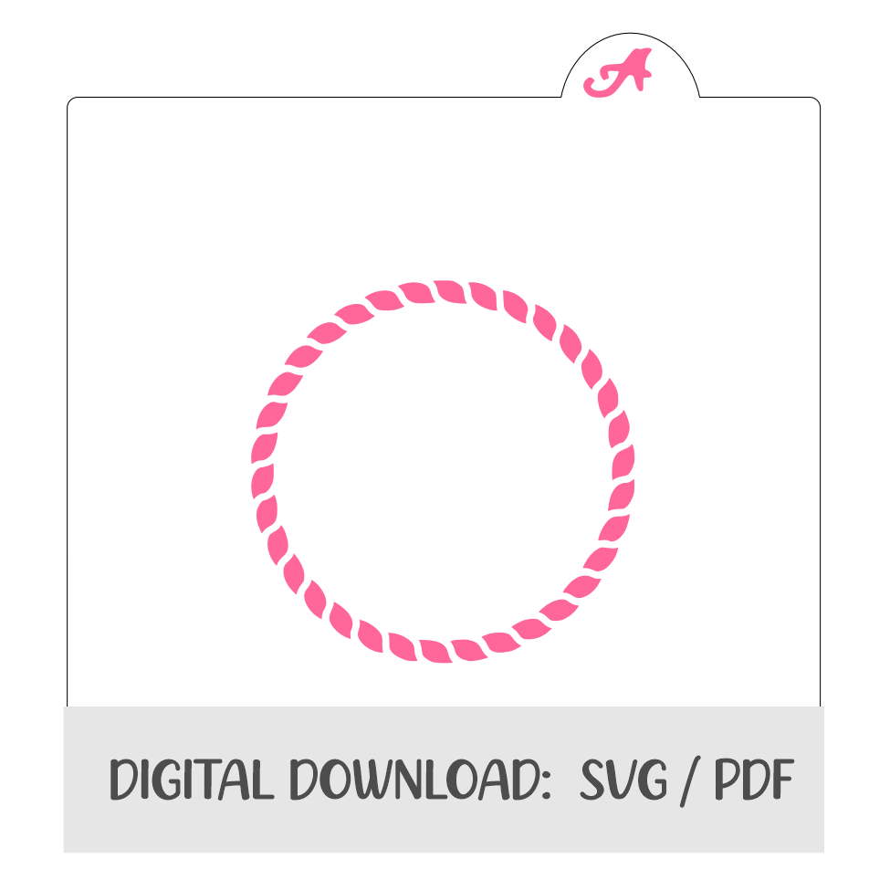 Nautical Rope Border Digital Download bakeartstencils