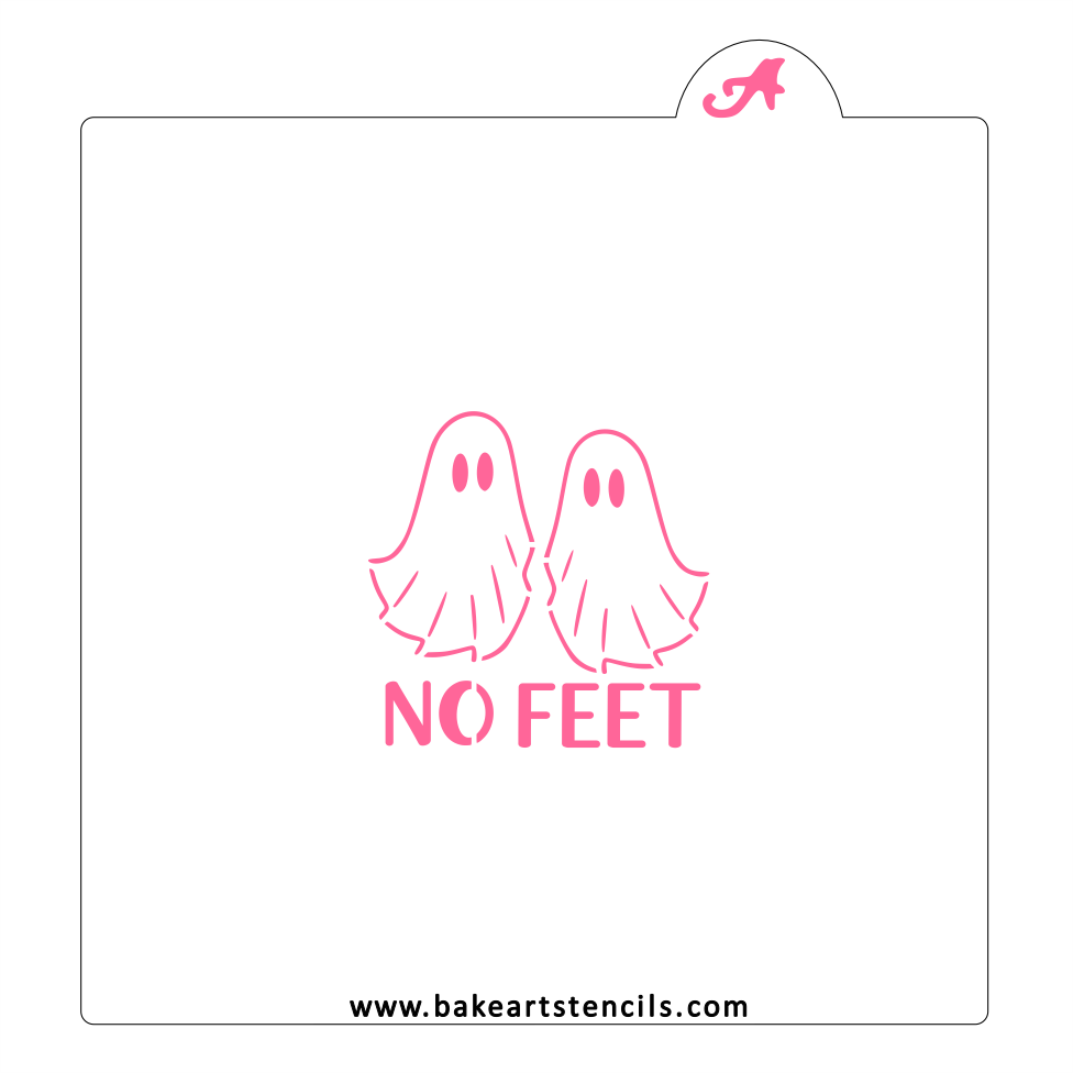 No Feet Ghosts Cookie Stencil bakeartstencil