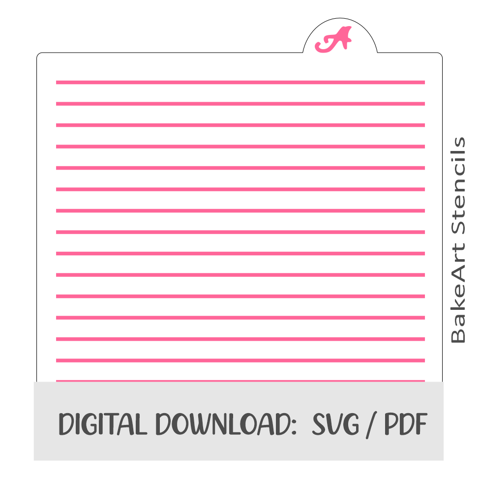 Notebook Paper Lines Digital Download bakeartstencils