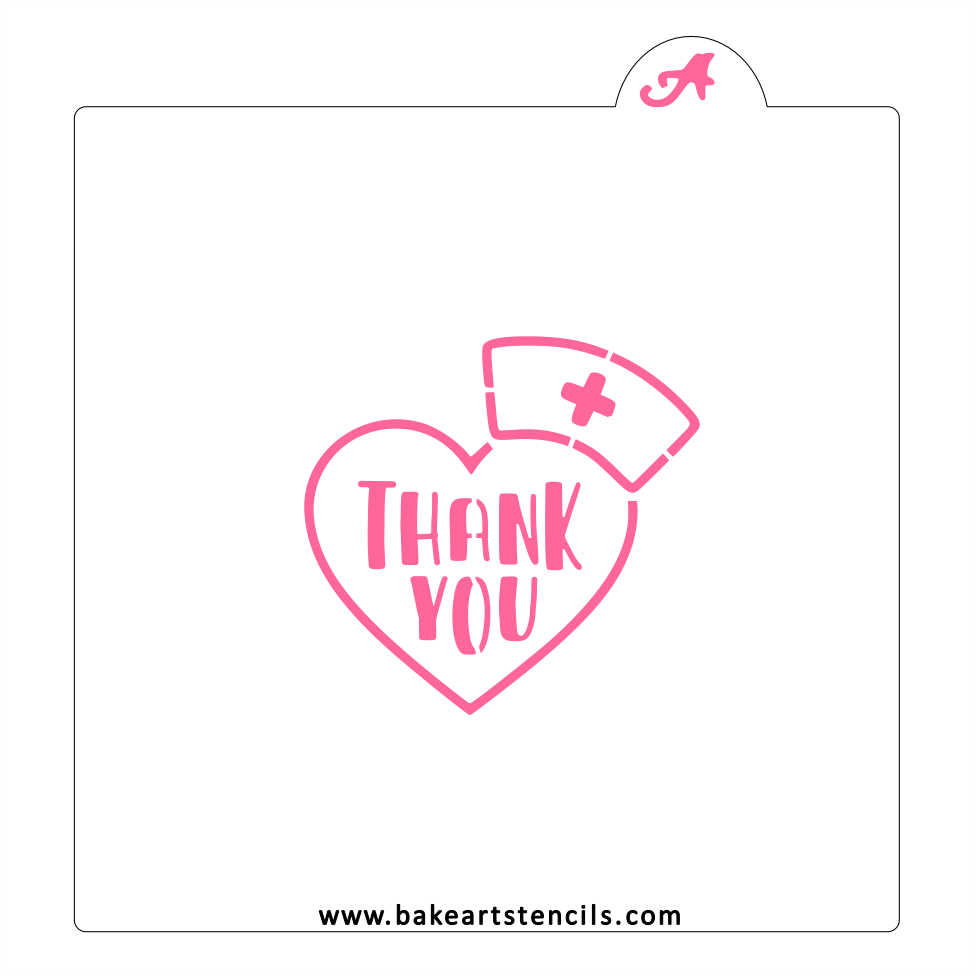 Nurse Love Cookie Stencil bakeartstencil