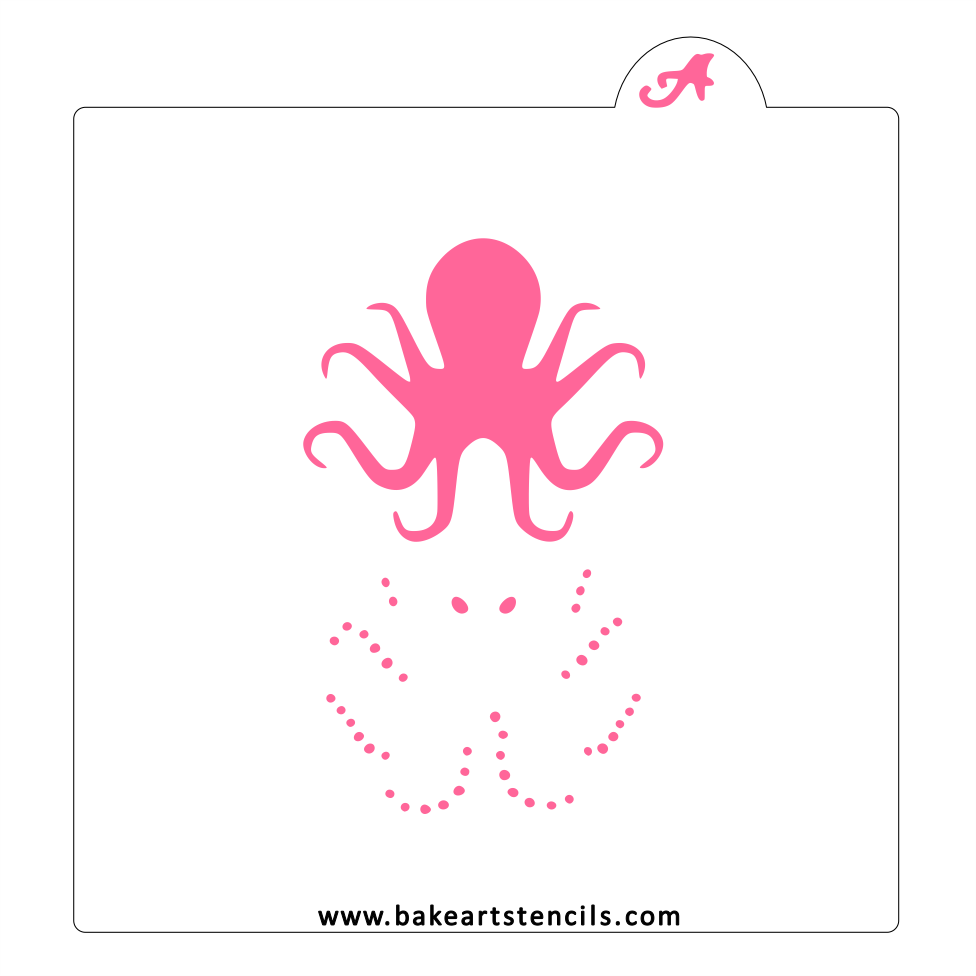 Octopus Cookie Stencil Set bakeartstencil