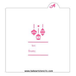 Ornaments Gift Tag Stencil bakeartstencil