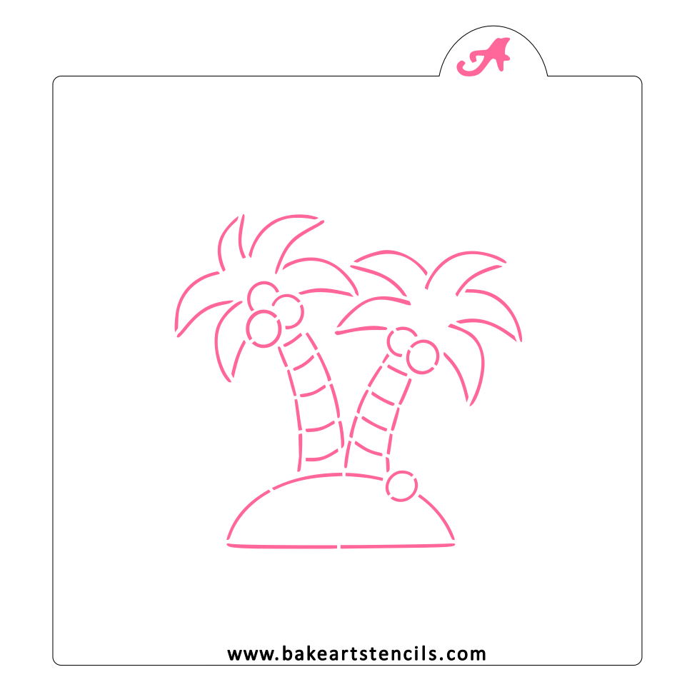Palm Tree PYO Cookie Stencil bakeartstencil