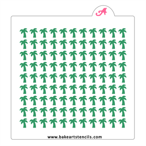Palm Tree and Coconut Sprinkles Stencil bakeartstencil