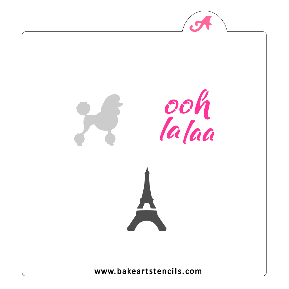 Parisian Oreo Stencil bakeartstencil