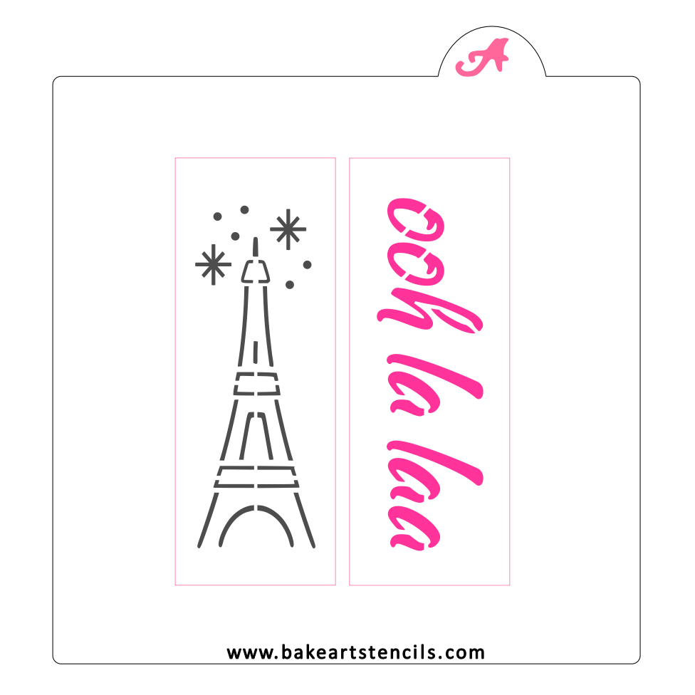 Parisian Stack Sticks Stencil bakeartstencil