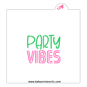 Party Vibes Cookie Stencil bakeartstencil