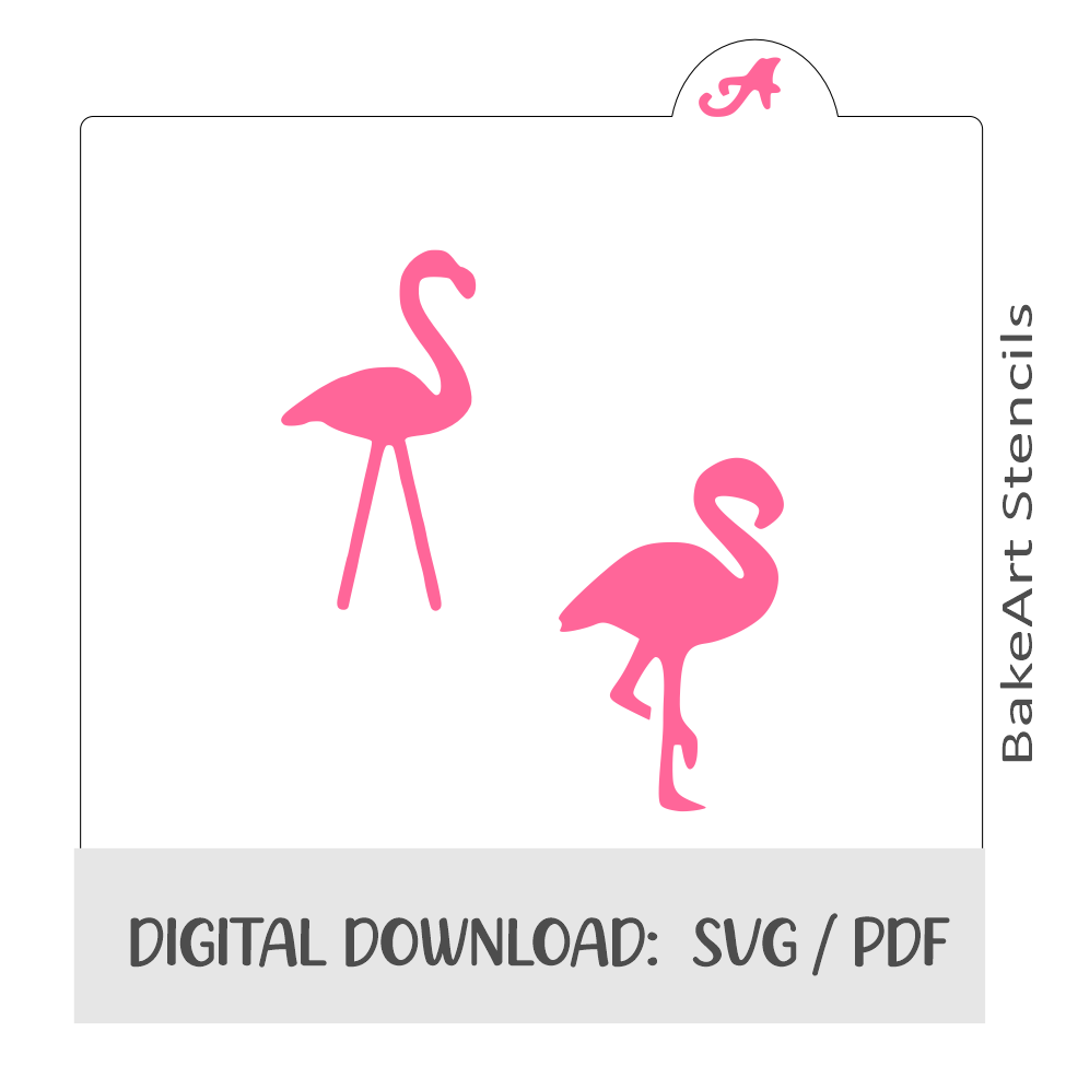 Pink Flamingo Digital Download bakeartstencils