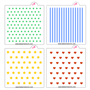 Popular Patterns Stencil Theme Bundle bakeartstencils