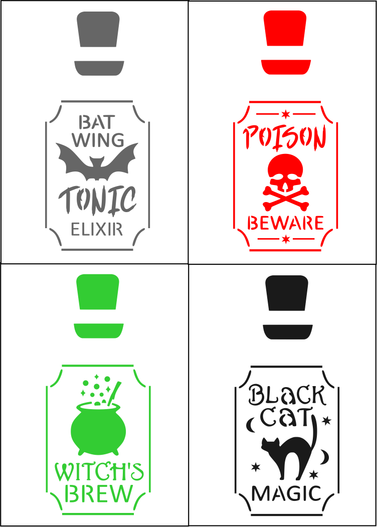 Potion Bottle Cutter/Stencil bakeartstencil