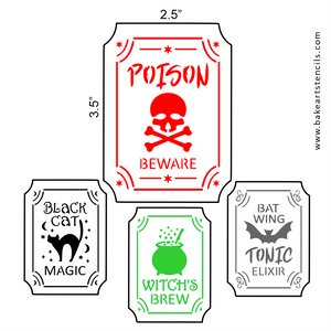 Potion Label Cutter/Stencil bakeartstencil