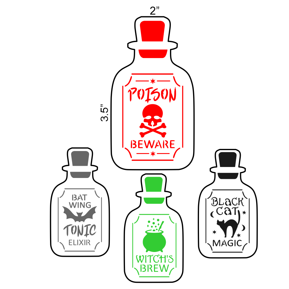 Potion Bottle Cutter/Stencil bakeartstencil