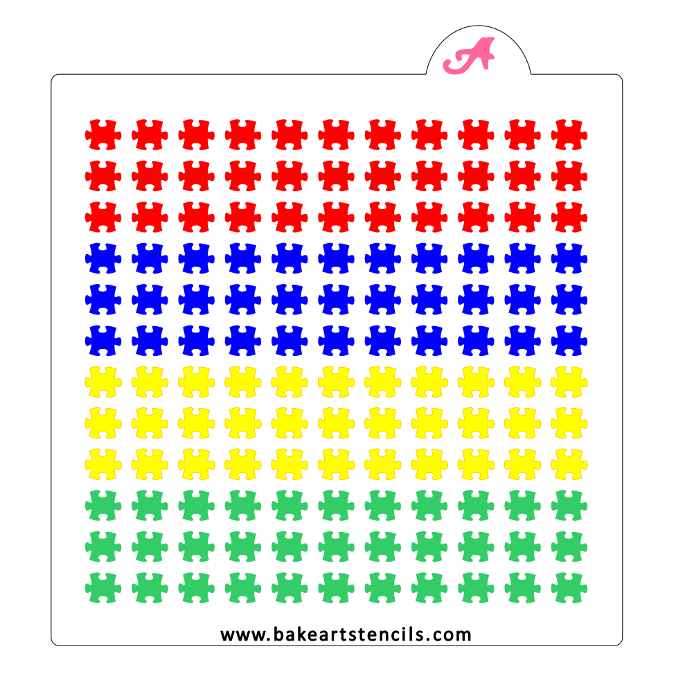 Puzzle Sprinkles Stencil bakeartstencil