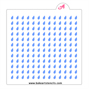 Raindrop Sprinkles Stencil bakeartstencil