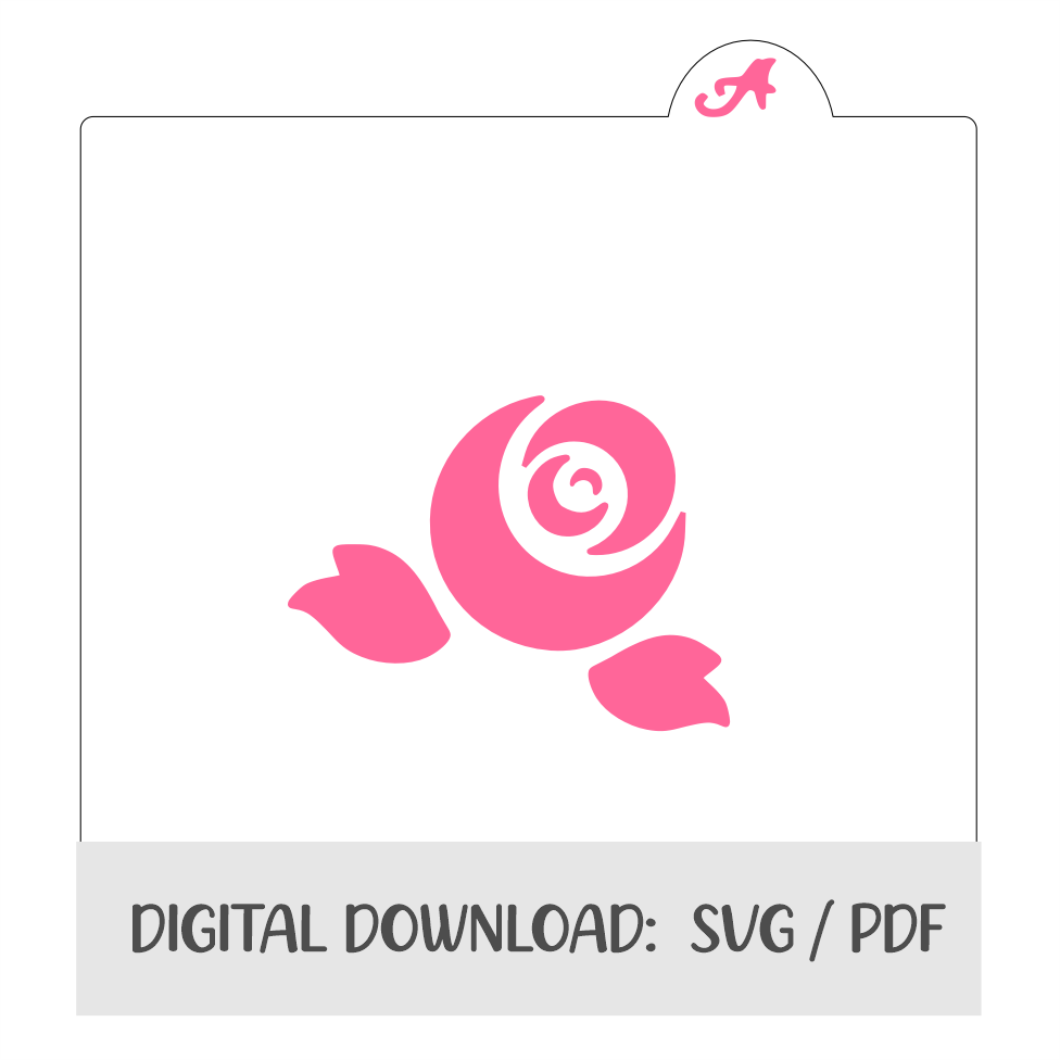 Rosebud Digital Download bakeartstencils
