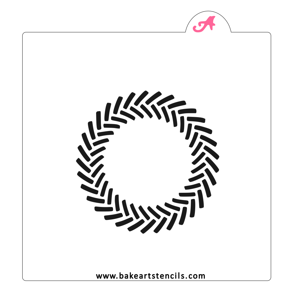 Round Tire Tread Cookie Stencil bakeartstencil