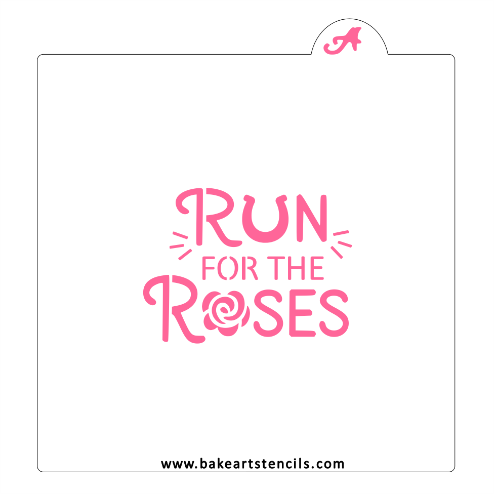 Run for the Roses Cookie Stencil: Kentucky Derby Horse bakeartstencil