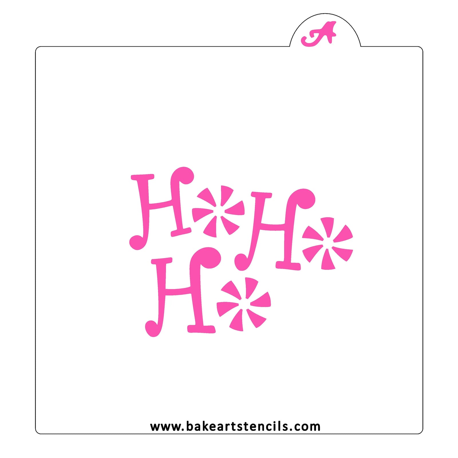 Santa Cheer Cookie Stencil with Cutter bakeartstencil