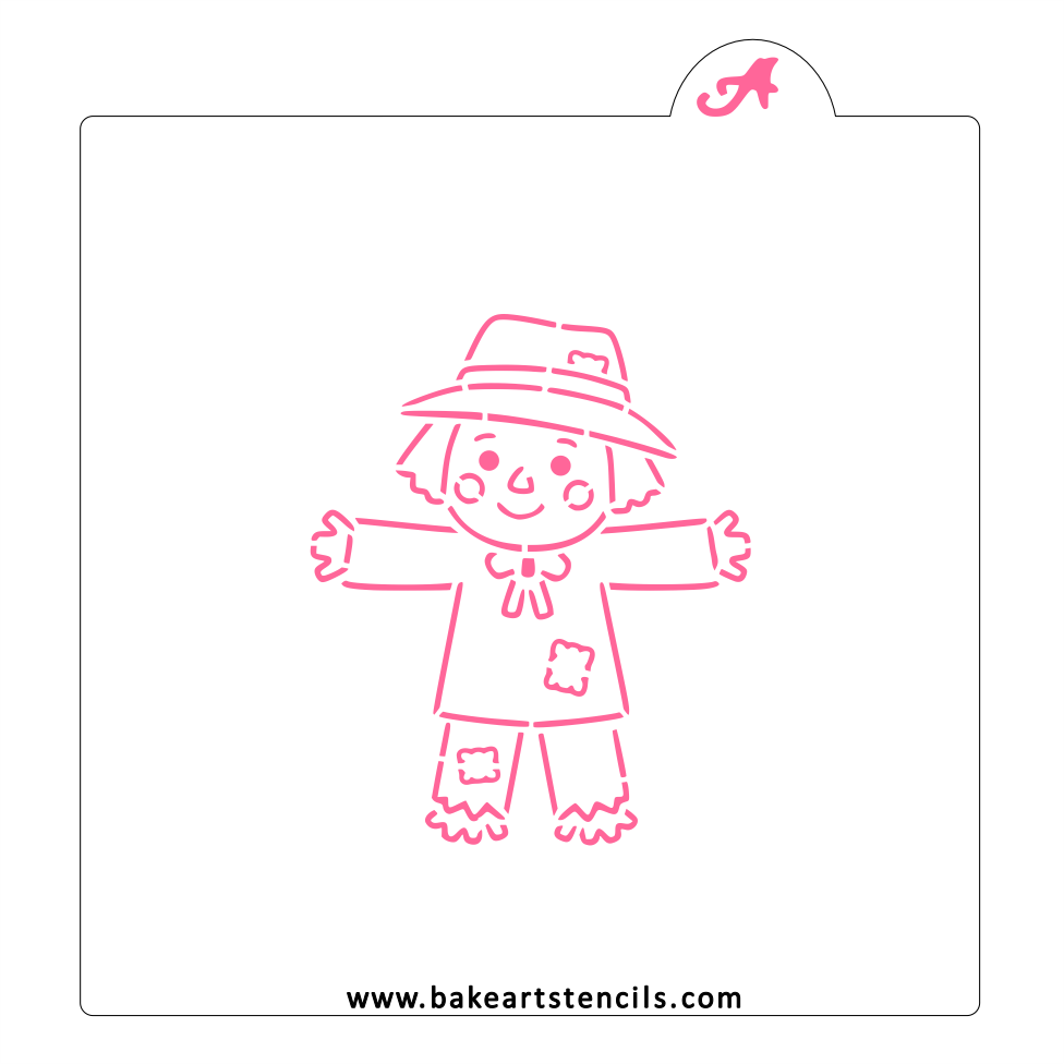 Scarecrow PYO Cookie Stencil bakeartstencils