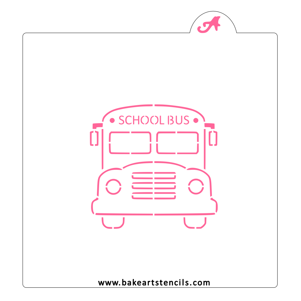 School Bus PYO Stencil bakeartstencil