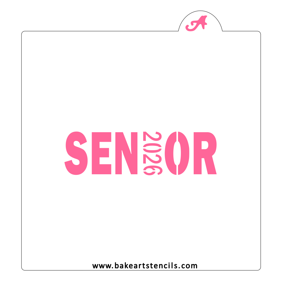 Senior 2026 Cookie Stencil bakeartstencil