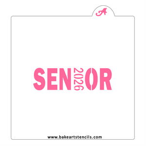 Senior 2026 Cookie Stencil bakeartstencil