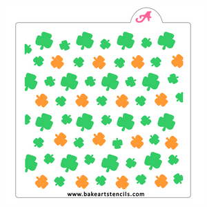 Shamrock Confetti Pattern Stencil bakeartstencil