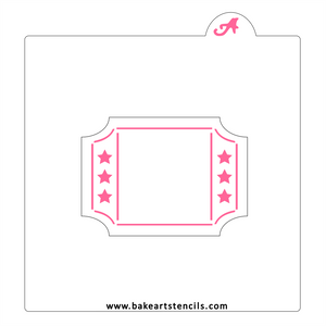 Show Ticket Cookie Cutter and Stencil bakeartstencils