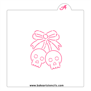 Skull Bow PYO Cookie Stencil bakeartstencil