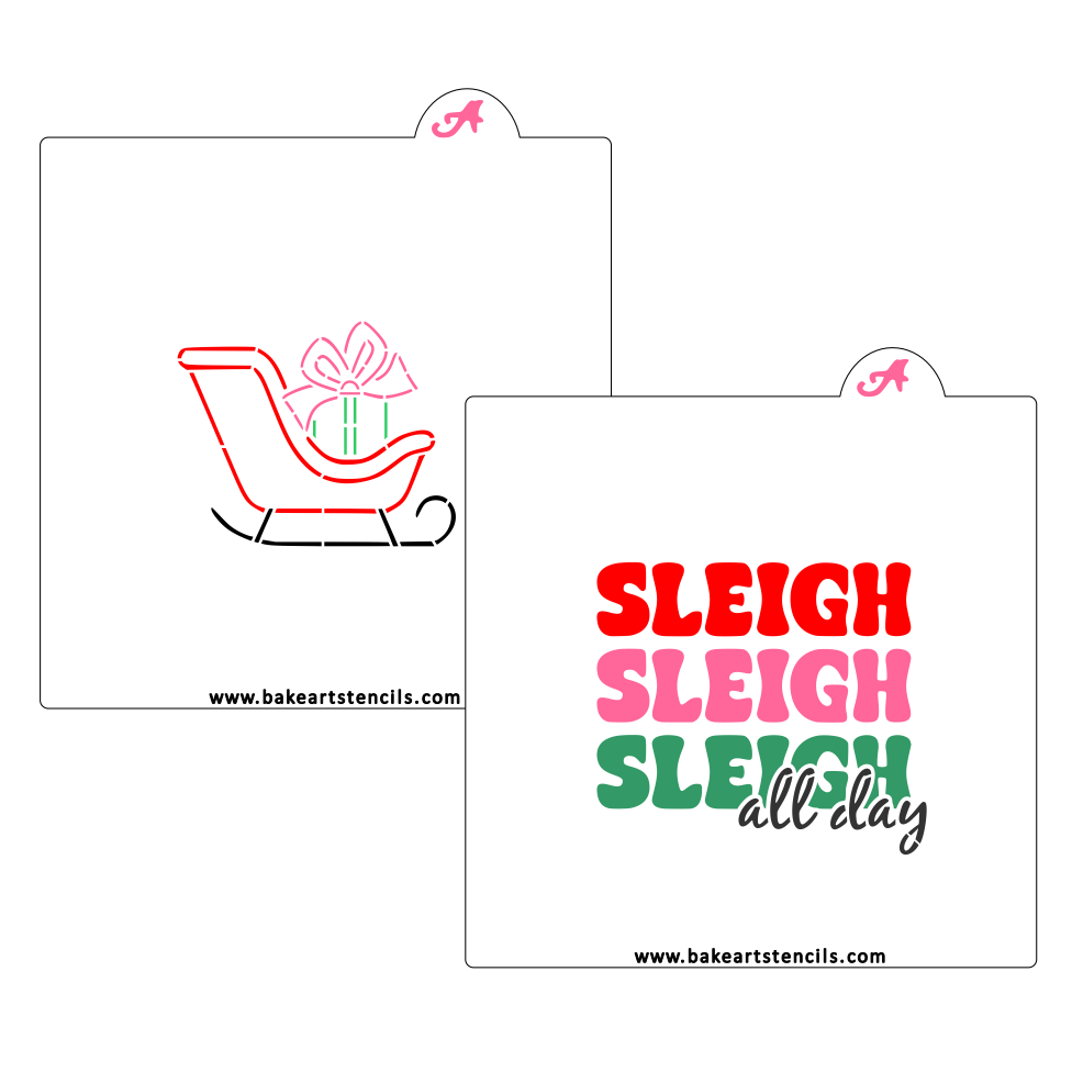 Sleigh All Day Cutter/Stencil bakeartstencil