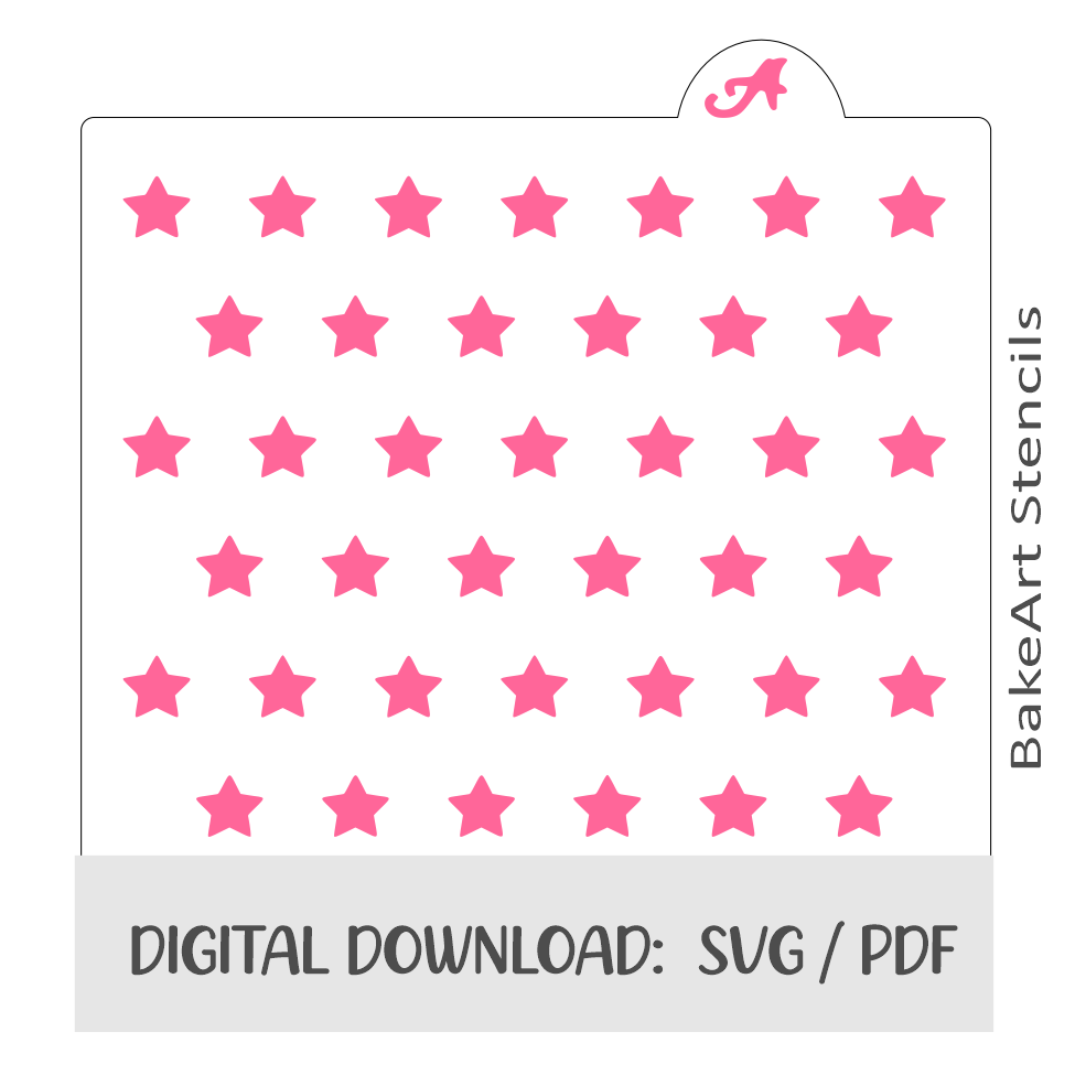 Small Stars Digital Download bakeartstencils