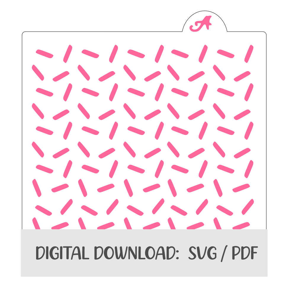 Small Sprinkles Pattern Digital Download bakeartstencils
