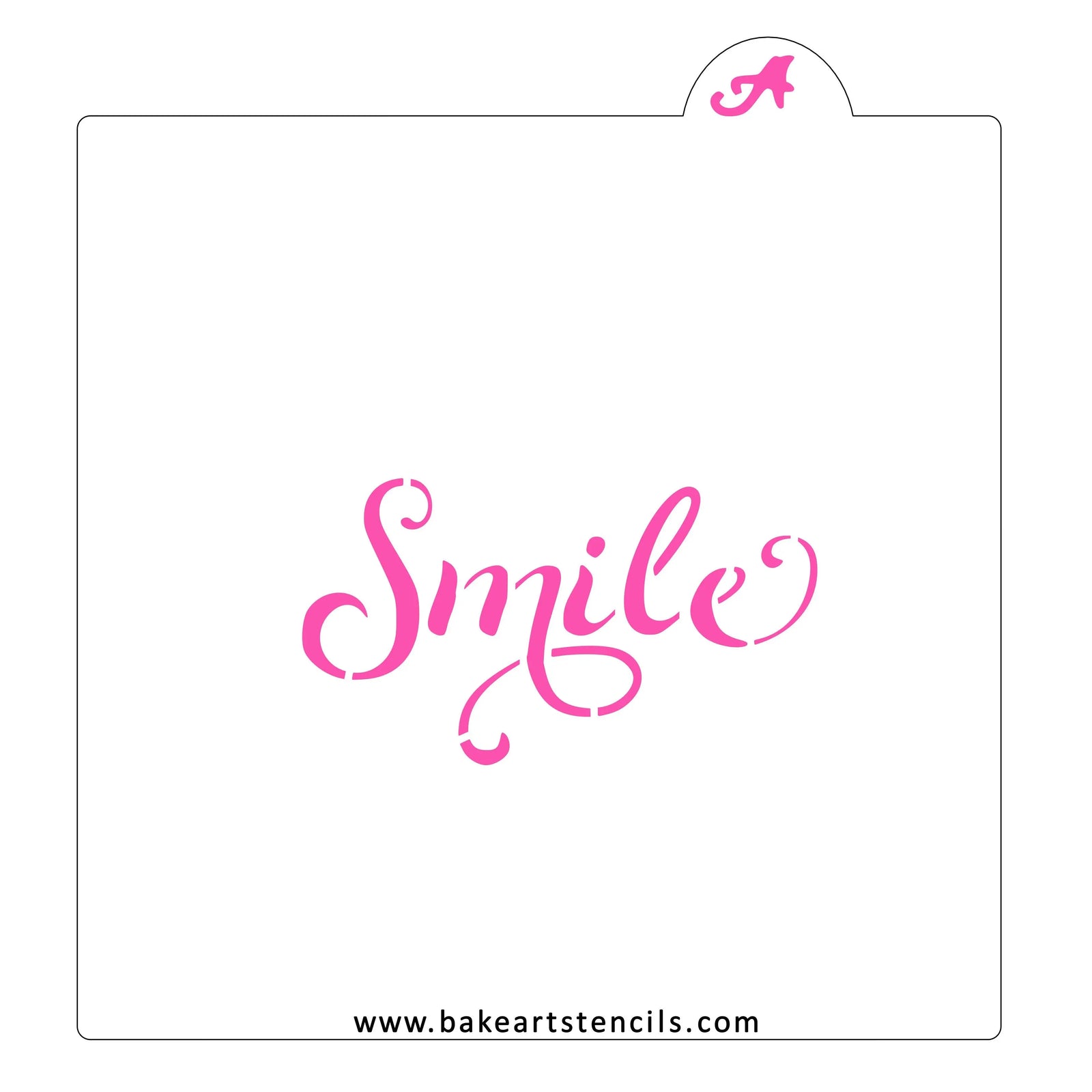Smile Cookie Stencil with Cutter bakeartstencil