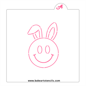 Smiley Bunny PYO Cookie Stencil: Easter Baking bakeartstencil