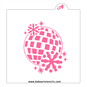 Snowflake Disco Ball Cookie Cutter and Stencil bakeartstencils