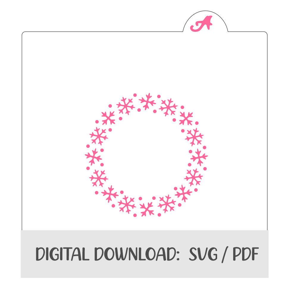 Snowflakes Border Digital Download bakeartstencils