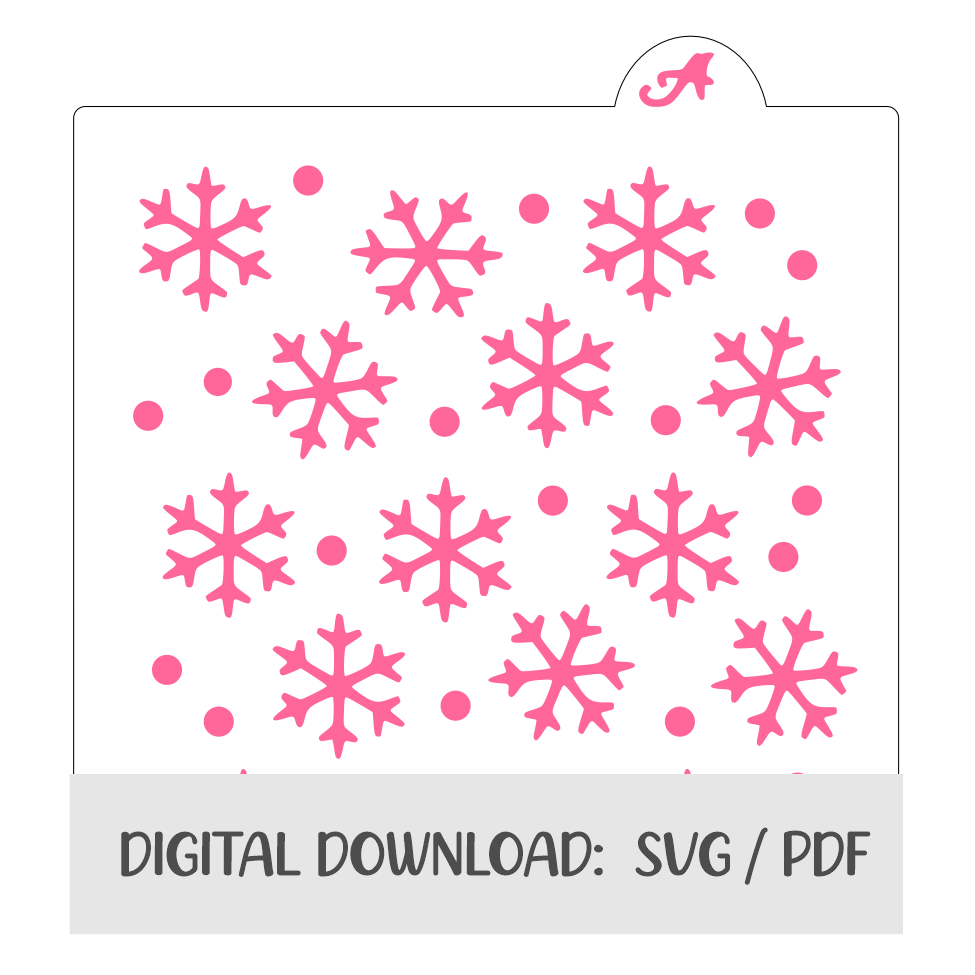 Snowflakes Pattern Digital Download bakeartstencils
