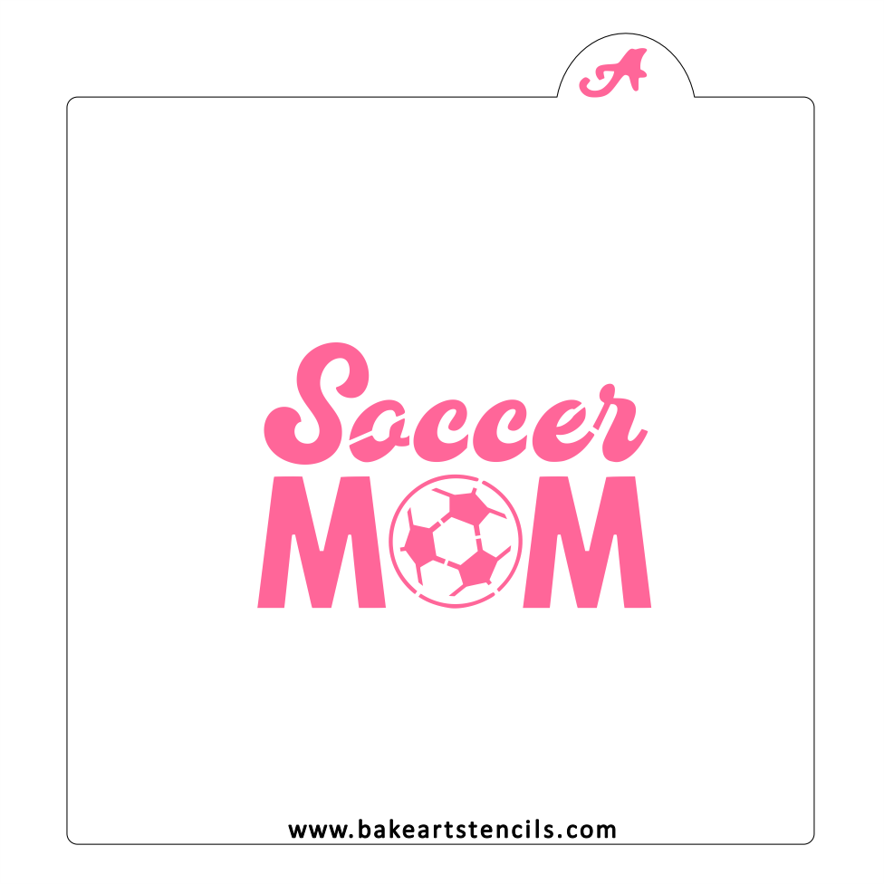 Baseball Mom Cookie Stencil (Copy) bakeartstencil
